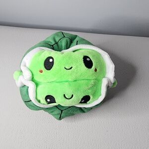 Tee Turtle  Teeturtle Soft Plush Green Two Faces Happy Sad Upside Down